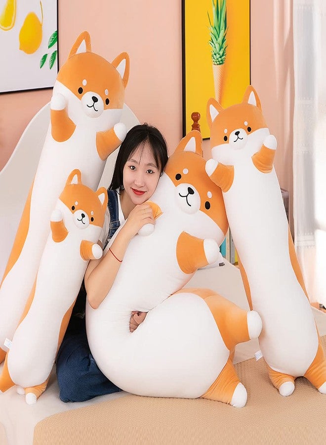 MIAOHAHA Long Plush Shiba Inu Dog Soft Stuffed Animal Akita Corgi Toy Plush Toy Pillow Hugging Pillow for Kids and Girls(Shiba, 110cm/43.3in) - Image 3
